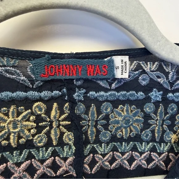 Johnny Was Gisella Navy Top size S - Picture 3 of 6